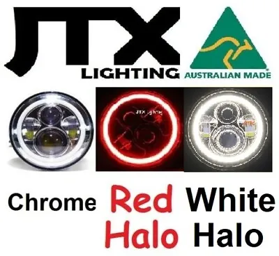  7  LED Chrome Headlights RED And WHITE Ford Bronco PickUp F100 F150 F250 F350  • $474