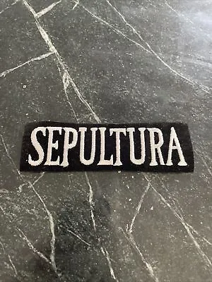 Sepultura Iron On Band Patch 5” Hat Vtg Rare Jacket Embroidered Heavy Metal 90s • $8.80