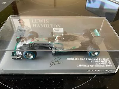 Minichamps 1/43 F1 Mercedes AMG W05 Hamilton Japan GP Winner 2014 World Champion • $1.22