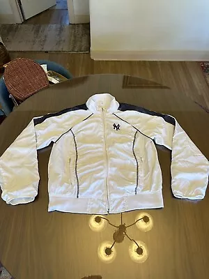 Carl Banks G-111 Bomber Jacket Yankees New York Zip Up Mesh Polyester XL Youth • $13