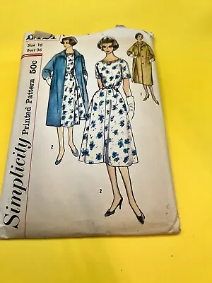 Vintage Simplicity Printed Pattern 2421 Size 16 Bust 36 Has Sewing Instructions • $14.95