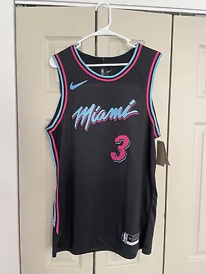 Nike Dwyane Wade Miami Heat City Edition Jersey Sz 44 M • $180