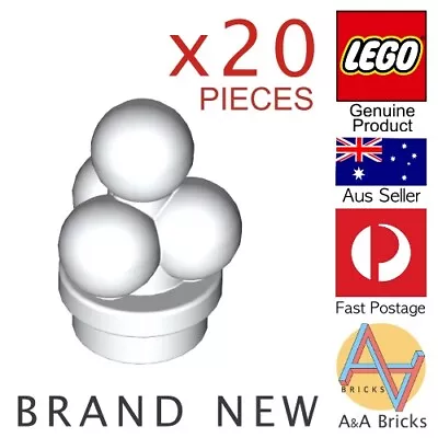 X20 Genuine LEGO® - Ice-cream Scoops / Smoke Top - White - Part 6254 - Brand New • $3.90