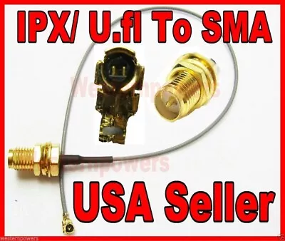 U.fl IPX To RP-SMA Male Pigtail Cable For WIFI Wireless • $9.63