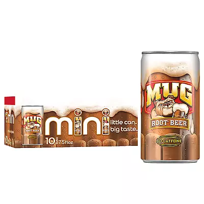 Mug Root Beer Soda 7.5 Ounce Mini Cans 10 Pack • $8.95