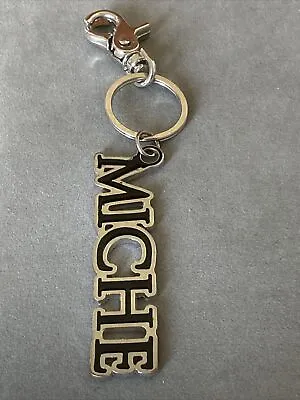 Miche Keychain Purse Charm Silver & Black Tone 6”L X .75W • $7.99