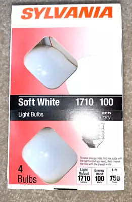 Four New Sylvania 100 Watt Soft White Light Bulbs - Dimmable • $3.99