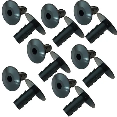 8mm Single Cable Hole Cover Black Tidy Coaxial Cap Feed Through Wall Bushes • £3.49