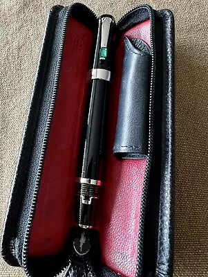 MontBlanc Boheme Emerald Fountain Pen With Emerald Clip 14K White Gold NIB • $115.50