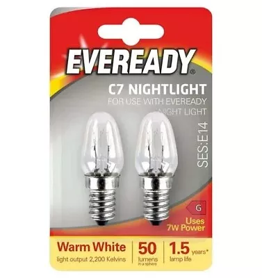 Eveready Night Light Bulb 7w E14 Pack Of 2 • £2.74