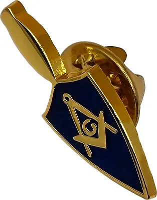 Masonic Trowel Square & Compass Lapel Pin • $14.99