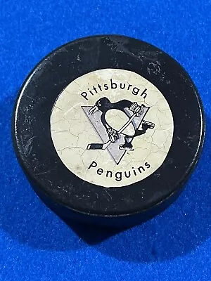 Vintage 1970’s Pittsburgh Penguins Rawlings Souvenir Hockey Puck • $21.99