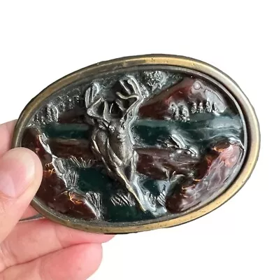 Bergamot Brass Works Belt Buckle 1983 G-145 Deer VTG • $17