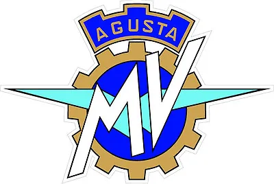 #k126 (1) 4  MV Agusta MVAgusta Vintage Racing Logo Decal Sticker LAMINATED • $4.39