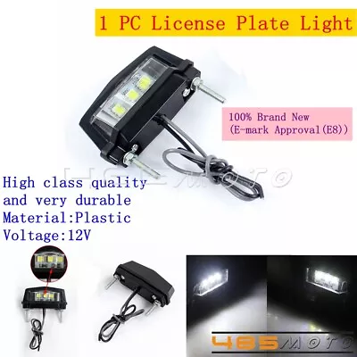 12V LED Motorcycle Licence Number Plate Light W/ E-Mark For Honda Suzuki Yamaha • $4.94