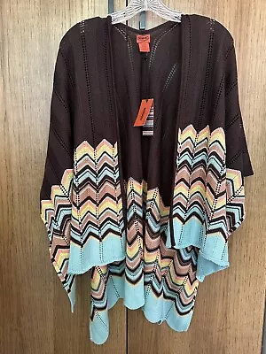 NWT - Missoni For Target Ruana Open Front Chevron Stripe Poncho Wrap - One Size • $60