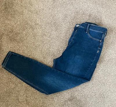 £18.99 • Buy River Island Molly Skinny Jeans UK 18 Short Blue Denim