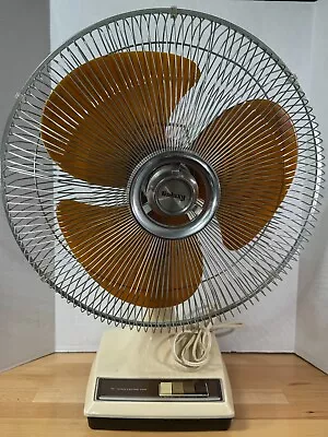 VTG Galaxy 16  Fan Amber Brown Blades 3 Speed Oscillating Type 16-1 Style S-CR • $79.99