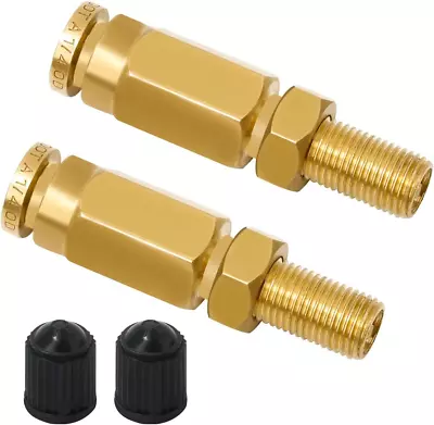 2 Packs 1/4 Air Value Inflation Schrader Valve Schrader Valve Adapter With Push • $13.29