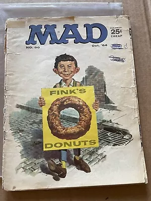 MAD MAGAZINE #90 Oct 1964 Rough Taped BARGAIN ￼Shipping Included • $8.90