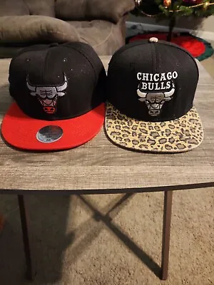 Chicago Bulls Mitchell And Ness Hardwood Classics Hats Lot Of 2 • $20.36