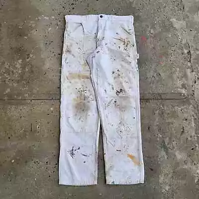 Vintage Stan Ray Painter Pants 36x32 USA White Loose Carpenter Work Canvas • $66.60