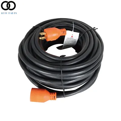 30 Amp 15/25/40/50/75FT Generator RV Power Extension Cord L14-30 4 Prong Locking • $39.56