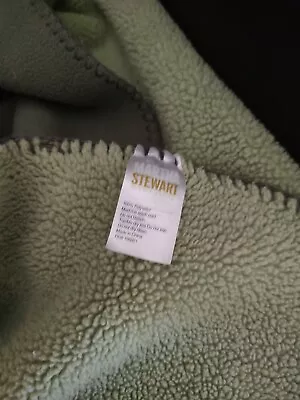 Martha Stewart Olive Green Fleece Throw Blanket 50  X 60  • $17.49