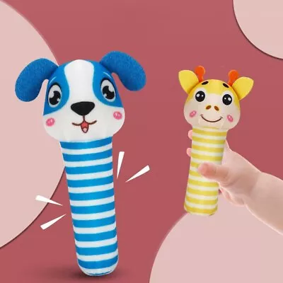 Baby Soft Plush Hand Bell Rattle Rattle Toy Newborn Rattle Baby Appease Toys • £3.35