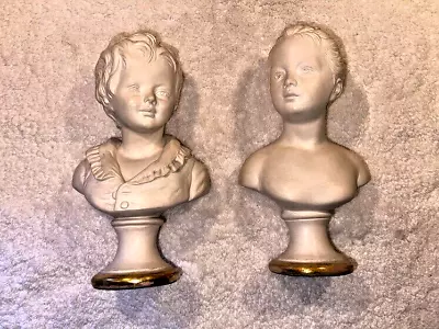  Vintage Borghese Boy And Girl Decorative Busts • $50