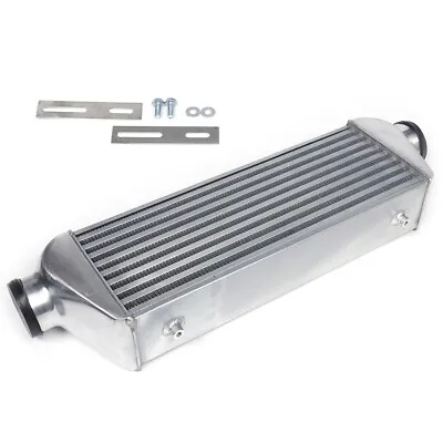 Polished Aluminum Front Mount Tube Fin Intercooler 27 X9 X4  Inlet/Outlet 3  • $89