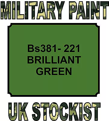 221 Brilliant Green Military Paint Metal Steel Heat Resistant Engine  Vehicle • £14.99