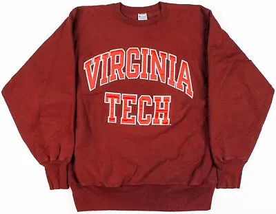Virginia Tech Vintage 90's Champion USA Reverse Weave Crewneck Sweatshirt XL • $49.99