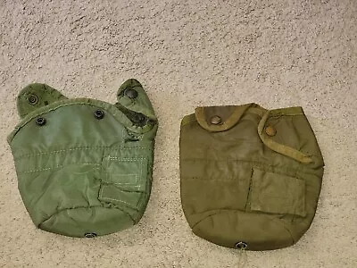 LOT OF 2 USGI GENUINE US Military 1 QT CANTEEN COVER Pouch With Alice Clips • $2