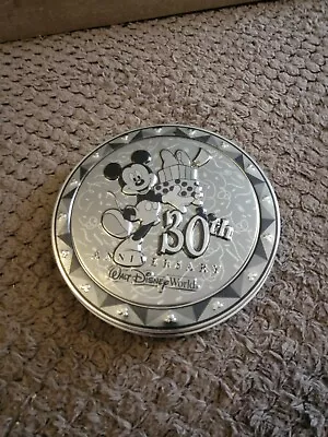 Rare Vintage  Walt Disney World 30th Anniversary 5” Tin Tray Mickey Mouse • £4.99