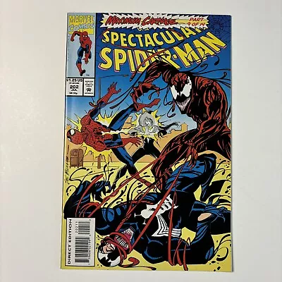 Spectacular Spider-Man #202 (1993) Marvel Maximum Carnage Part 9 Venom Carnage • $5