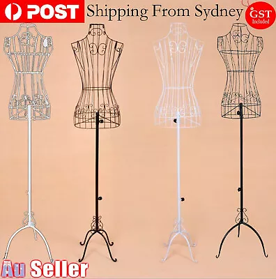 Adjustable Mannequin Metal Iron Cloth Wire Dress Boutique Wedding Holder Display • $78.94