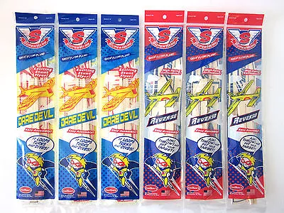 (6) SUPER HERO Daredevil Balsa Wood Stunt Air Plane Glider GUILLOWS Model Kit • $32.95