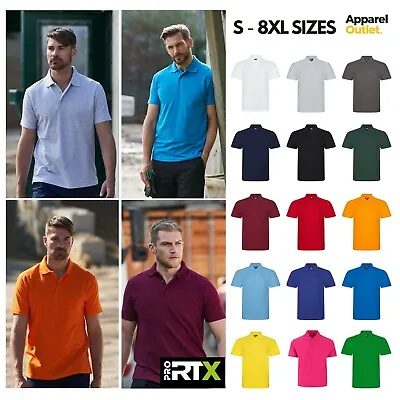 £10.50 • Buy Pro Polo Shirts - Men's Short Sleeve Quick Dry Work Grade Polo Shirts - S To 8XL