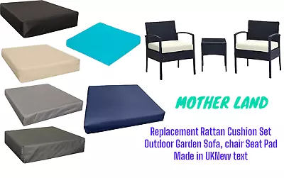 Replacment Rattan Chair Seat Cushion Pad Garden Outdoor Patio Furniture Allpurpo • £35