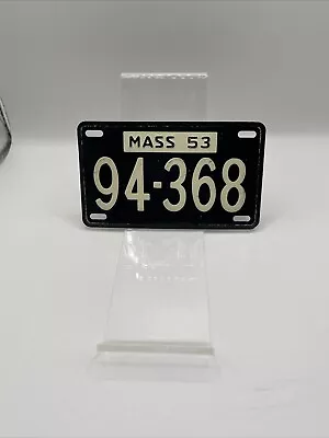 1953 Massachusetts Miniature License Plate Cereal Box Bicycle License Plate 53 • $8.99