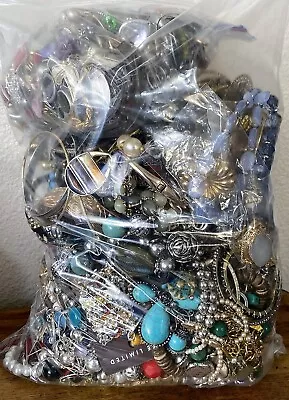 1 Pound Lb Bag Jewelry Vintage Modern Lot Craft Junk Some Wearable Resell Mix In • $29.99