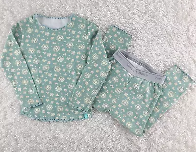 $11.89 • Buy Vaenait Baby Mint Green Floral Print 2 Piece Pajama Set SIZE 2T Lettuce Hem (D1)