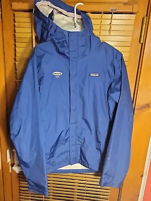 $50 • Buy Flawed Patagonia Torrentshell Rain H2NO Jacket Men's Size M Blue Windbreaker