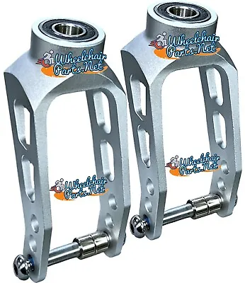 6  UNIVERSAL SILVER ALUMINUM CASTER FORK. FITS 3  4  5  AND 6  Wheels • $92.50