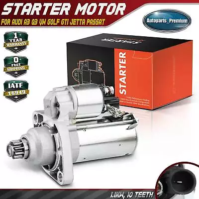 Starter For Audi A3 TT Quattro VW Beetle Golf Jetta Tiguan R32 1.1KW 12V CCW 10T • $72.99