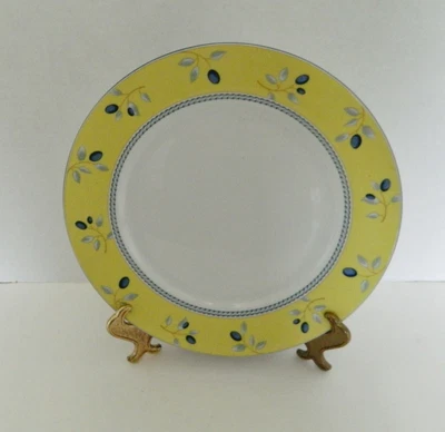 £16.43 • Buy Royal Doulton Blueberry Pattern Dinner Plate Yellow Rim Rope Blue Trim 2005