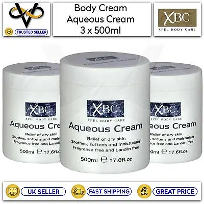 £7.95 • Buy 3 X XBC Aqueous Moisturising Cream 500ml Relief Of Dry Dry Skin Fragrance Free