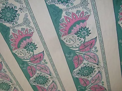 One Yd La Belle PROVENCE Bouquetiere DRAPERY FABRIC Pink Teal 54  X 36  BTY • $15.99