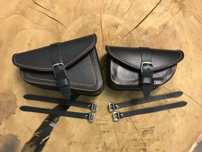 $246.97 • Buy HD Harley Davidson Saddle Bags Sidebags Leather Case Vrod Orange Muscle